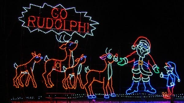 LED lighted display at the Santa Claus Land of Lights
